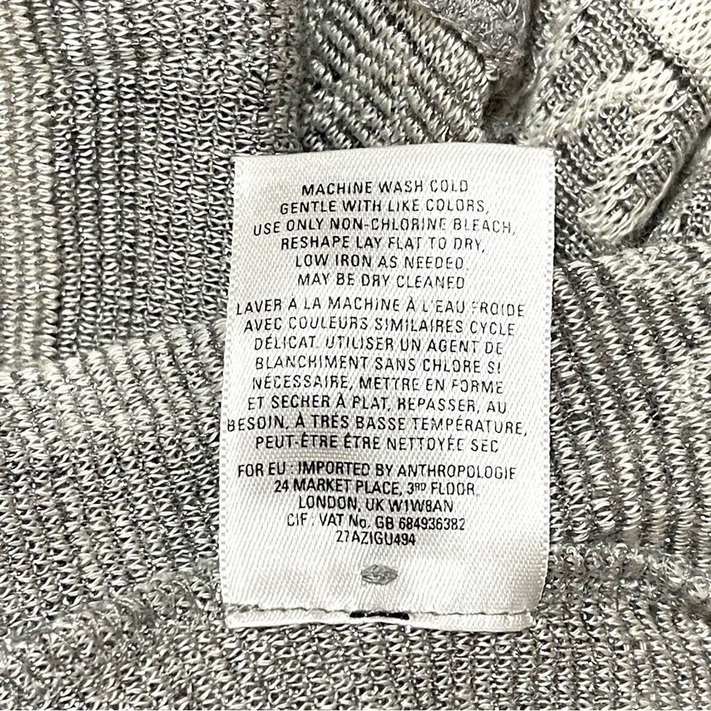 Anthropologie Postmark Woman WOOL Grey Button Down Cardigan Sweater Size S - Picture 9 of 13